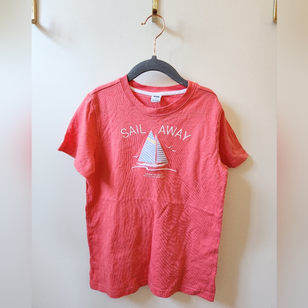Janie and Jack Sailboat Shirt Sz 7